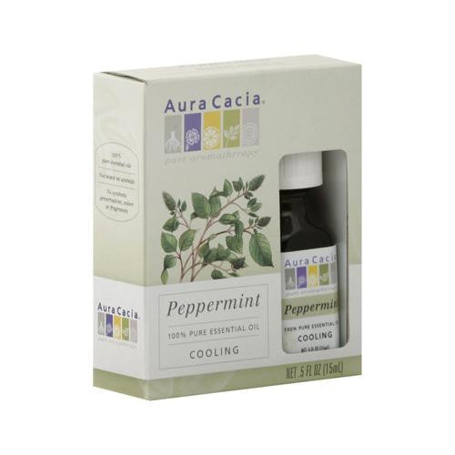 Aura Cacia Peppermint Pure Essential Oil - 0.5 Fl Oz - Case Of 3