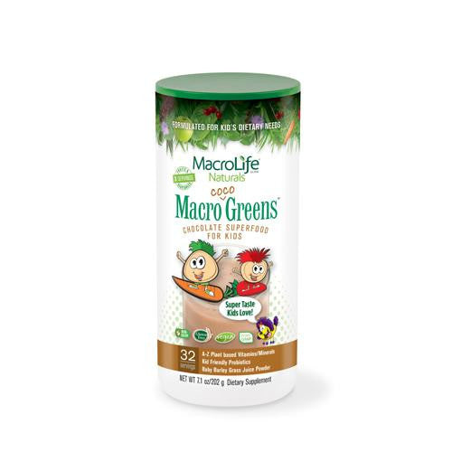 Macrolife Naturals Jr. Macro Coco-greens For Kids Chocolate - 7.1 Oz