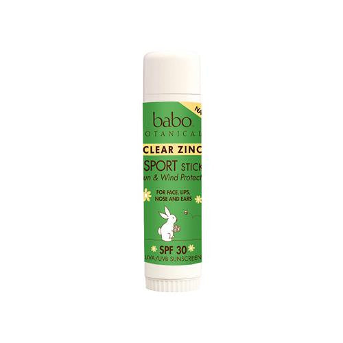 Babo Botanicals Zinc Sport Stick - Clear Spf 30 - Case Of 12 - .6 Oz