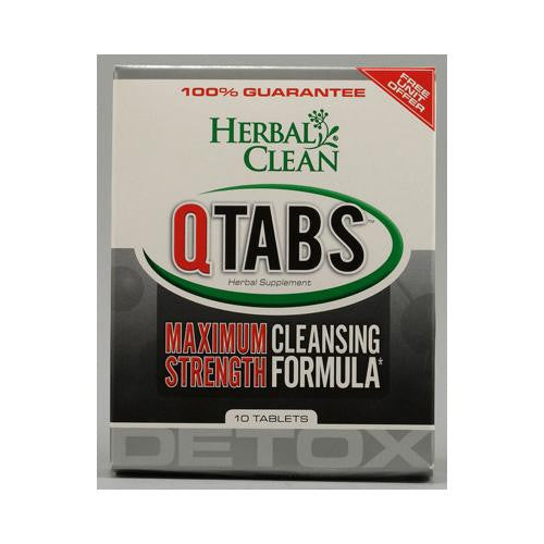 B.n.g. Herbal Clean Detox Qtabs Maximum Strength Cleansing Formula - 10 Tablets