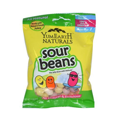 Yummy Earth Naturals Sour Beans - Case Of 12 - 2.5 Oz