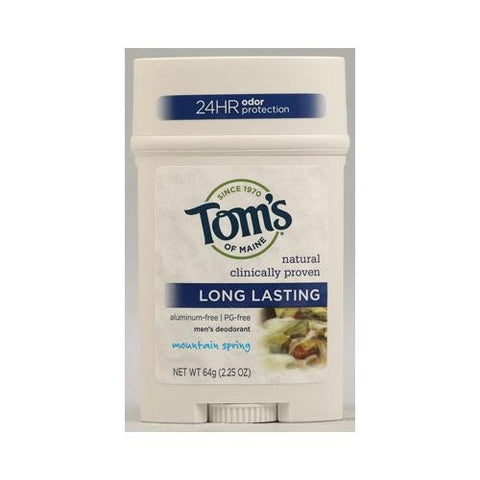 Tom's Of Maine Men's Deodorant Mountain Spring - 2.25 Oz - Case Of 6