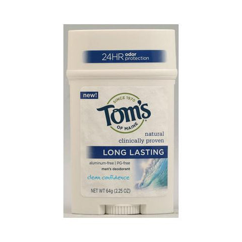 Tom's Of Maine Men's Deodorant Clean Confidence - 2.25 Oz - Case Of 6