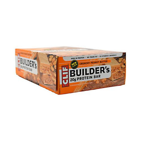 Clif Bar Builder Bar - Crunchy Peanut Butter - Case Of 12 - 2.4 Oz