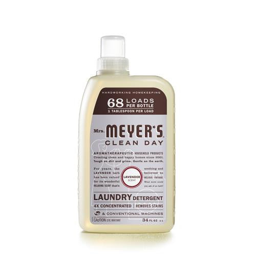 Mrs. Meyer's 68 Load 4x Laundry Detergent - Lavender - 34 Fl Oz - Case Of 6