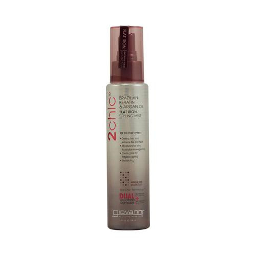 Giovanni 2chic Flat Iron Styling Mist With Brazilian Keratin And Argan Oil - 4 Fl Oz