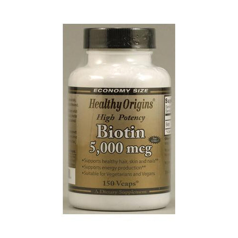 Healthy Origins Biotin - 5000 Mcg - 150 Vcaps