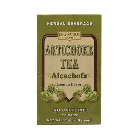 Only Natural Artichoke Tea Caffeine Free Lemon - 20 Tea Bags