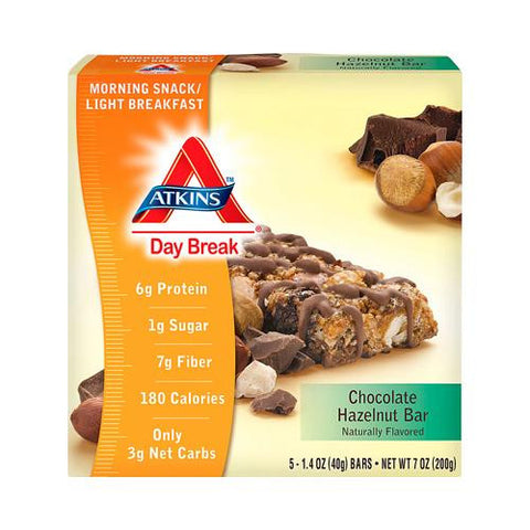 Atkins Day Break Bar Chocolate Hazelnut - 5 Bars