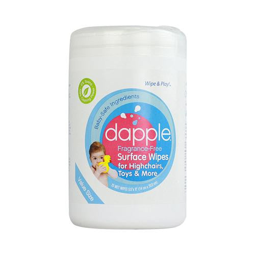 Dapple Surface Wipes For Highchairs, Toys And More Fragrance Free - 75 Wet Wipes