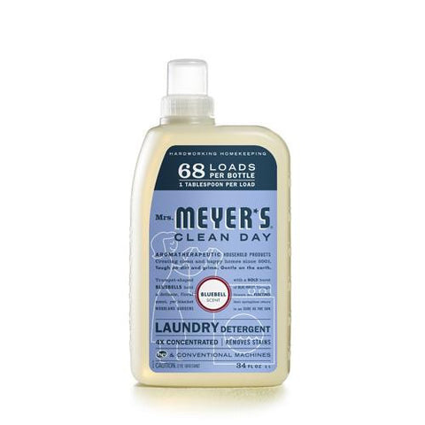 Mrs. Meyer's 68 Load 4x Laundry Detergent - Bluebell - 34 Fl Oz - Case Of 6