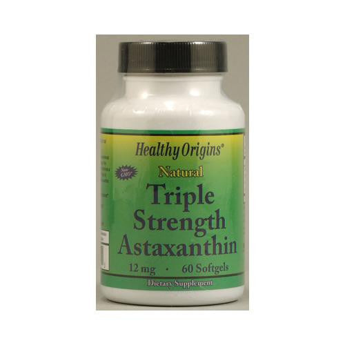 Healthy Origins Astaxanthin Triple Strength - 12 Mg - 60 Softgels