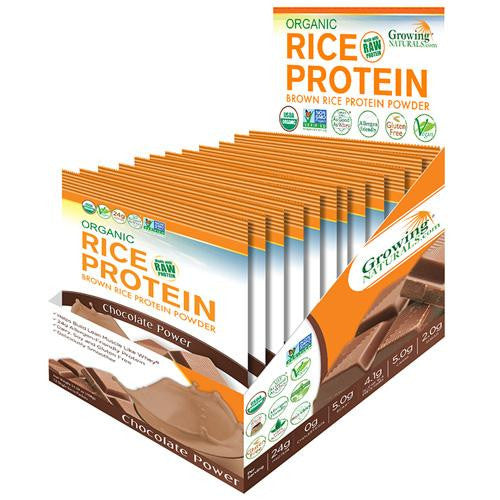 Growing Naturals Brown Rice Protein Isolate - Orgnic - Ch - 1.2 Oz - 1 Case