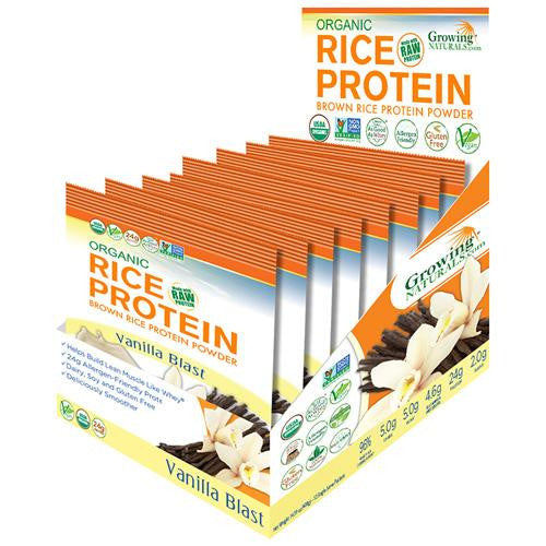 Growing Naturals Brown Rice Protein Isolate - Orgnic - Vn - 1.1 Oz - 1 Case