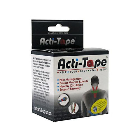 Nutriworks Acti-tape Elastic Sports Tape - Black - 2.6 Oz