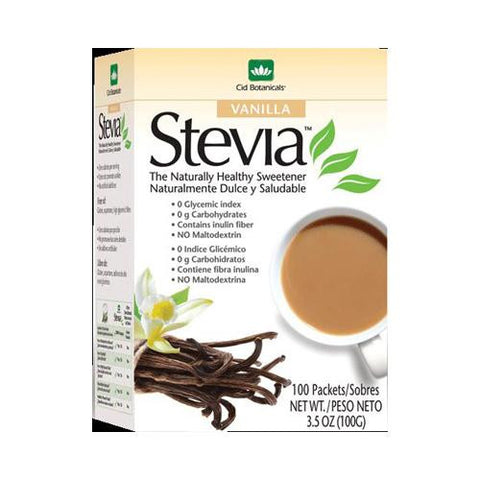 Cid Botanicals Stevia Vanilla Packets - 3.5 Oz