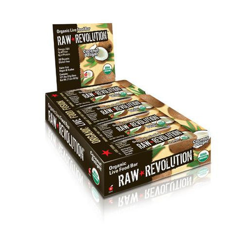 Raw Revolution Bar - Organic Coconut Delight - Case Of 12 - 1.8 Oz