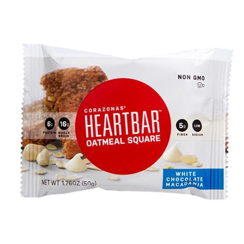 Corazonas Oatmeal Squares - White Chocolate - Case Of 12 - 1.76 Oz