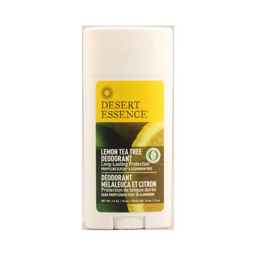 Desert Essence Deodorant - Lemon Tea Tree - 2.5 Oz