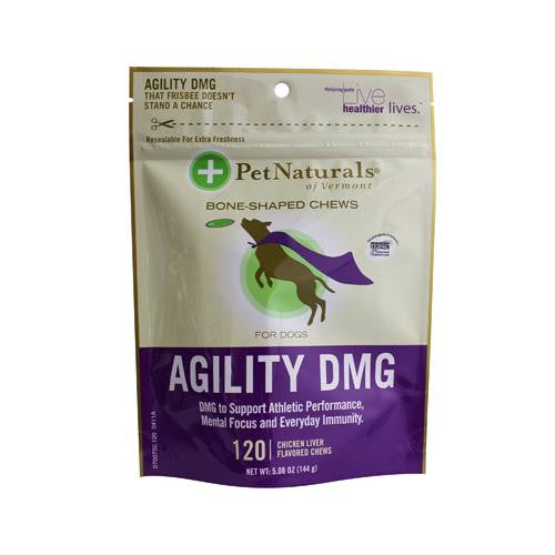 Pet Naturals Of Vermont Agility Dmg Bone Shaped Chews For Dogs Chicken Liver - 120 Chewables