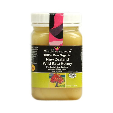 Wedderspoon Honey New Zealand Wild Rata 100% Raw Organic - 17.6 Oz