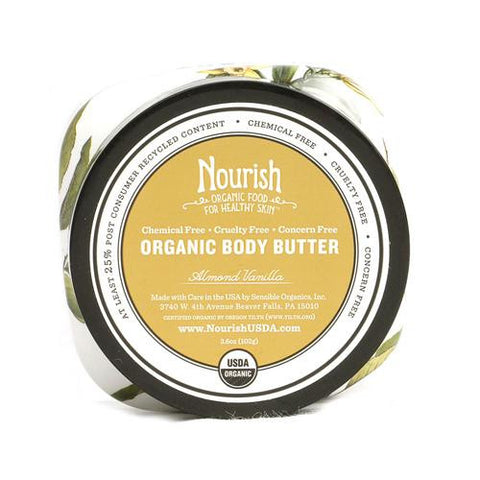 Nourish Organic Body Butter Vanilla Almond - 3.6 Oz