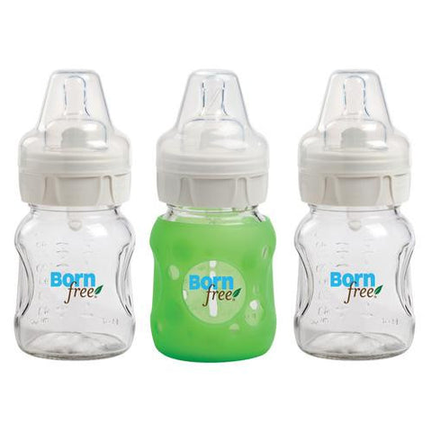 Bornfree Natural Feeding Glass Bottles - Slow Flow - 3 Pack - 5 Oz