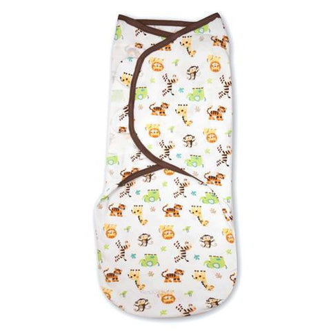 Summer Infant Swaddleme Adjustable Infant Wrap - Small-medium 7 - 14 Lbs - Jungle White