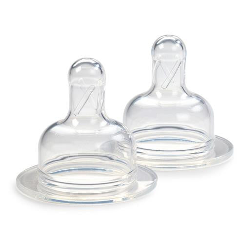 Bornfree Soft Silicone Nipples - Level 2 Medium Flow - 2 Pack