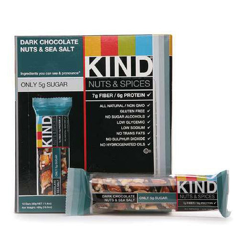 Kind Fruit And Nut Bars - Dark Chocolate Nuts And Sea Salt - 1.4 Oz - Case Of 12