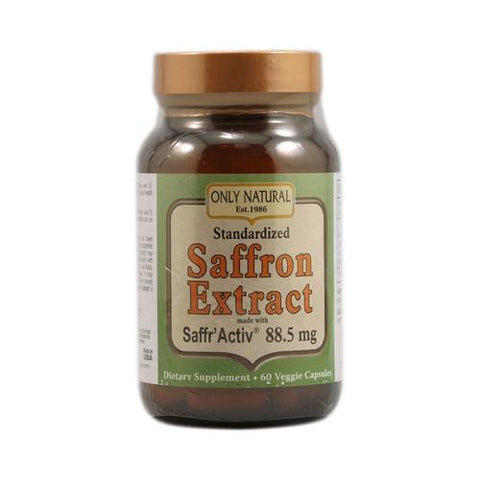 Only Natural Saffron Extract - 88.5 Mg - 60 Vegetable Capsules