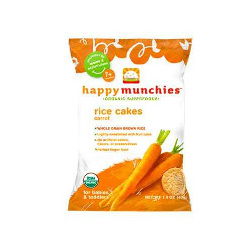 Happy Baby Happy Munchies Rice Cakes Carrot - 1.41 Oz - Case Of 10