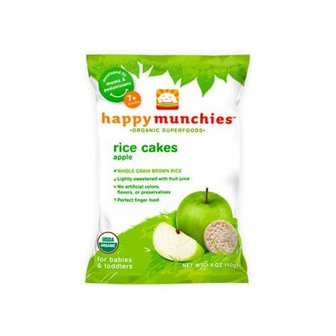 Happy Baby Happy Munchies Rice Cakes Apple - 1.41 Oz - Case Of 10