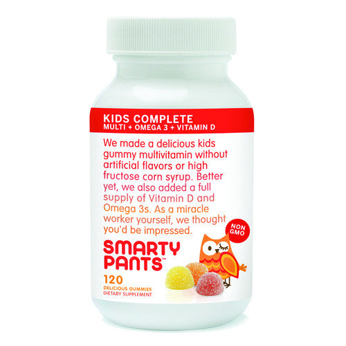 Smartypants Children's All-in-one Multivitamin Plus Omega 3 Plus Vitamin D Gummies - 120 Ct