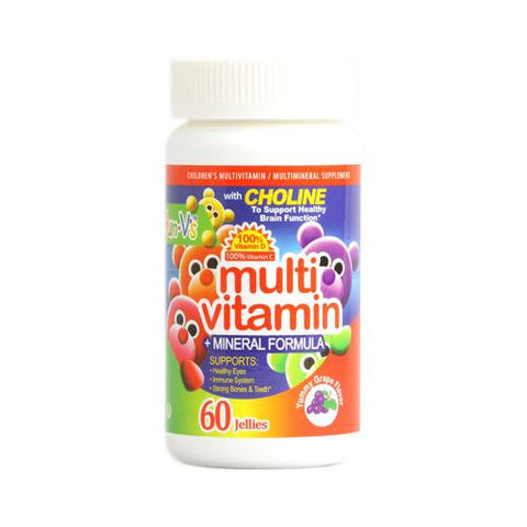 Yum V's Multi Vitamin Plus Mineral Formula Jellies Yummy Grape - 60 Chewables