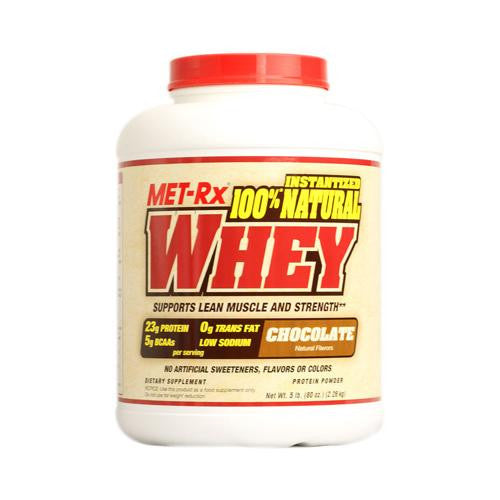 Met-rx Instantized 100% Natural Whey Powder Chocolate - 5 Lbs