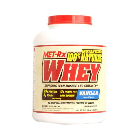 Met-rx Instantized 100% Natural Whey Powder Vanilla - 5 Lbs