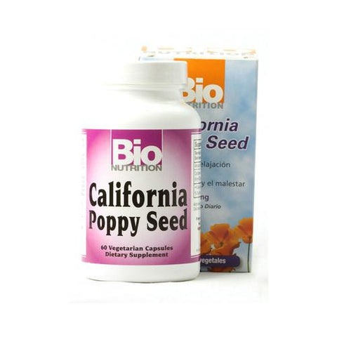 Bio Nutrition California Poppy Seed - 500 Mg - 60 Vegetarian Capsules