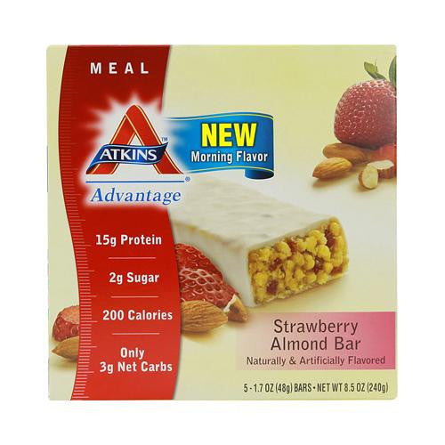 Atkins Advantage Bar Strawberry Almond - 5 Bars