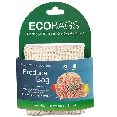 Ecobags Market Collection Organic Net Drawstring Bag - Large - 10 Bags