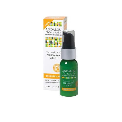 Andalou Naturals Enlighten Serum Turmeric + C Brightening - 1.1 Oz