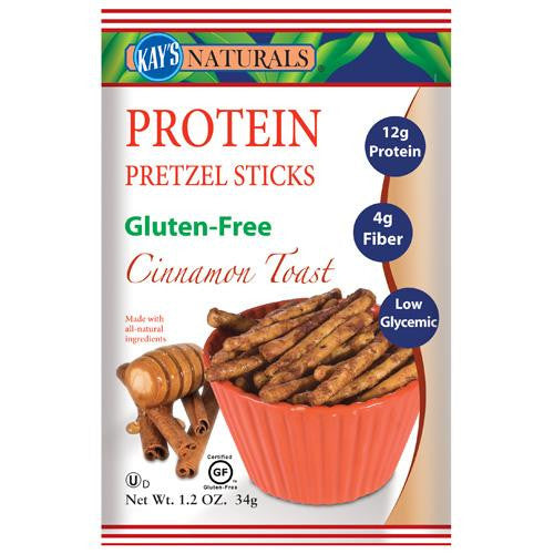 Kay's Naturals Protein Pretzel Sticks Cinnamon Toast - 1.2 Oz - Case Of 6