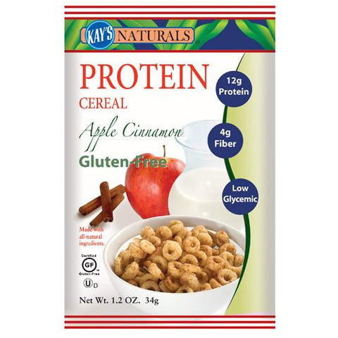 Kay's Naturals Protein Cereal Gluten Free Apple Cinnamon - 1.2 Oz - Case Of 6