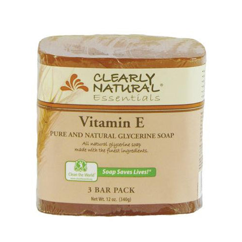 Clearly Natural Bar Soap - Vitamin E - 3 Pack - 4 Oz