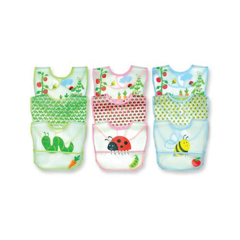 Green Sprouts Waterproof Bibs - Garden Print - 3 Pack