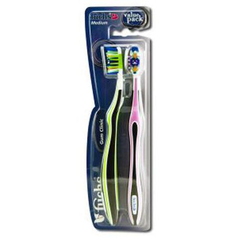 Fuchs Gum Clinic Toothbrush - Medium - Case Of 10 - 2 Pack