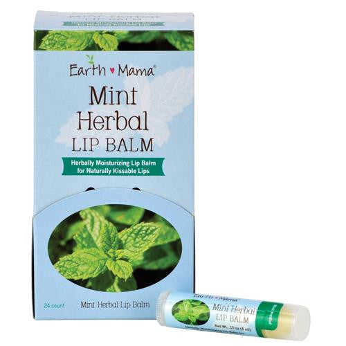 Earth Mama Angel Baby Lip Balm Display Center - Organic Mint - Case Of 24 - .15 Oz