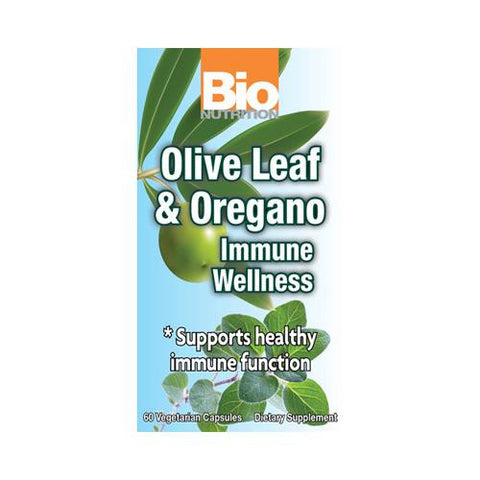 Bio Nutrition Immune Wellness - Olive Leaf And Oregano - 60 Vcaps