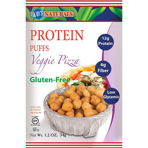 Kay's Naturals Protein Puffs - Veggie Pizza - Case Of 6 - 1.2 Oz