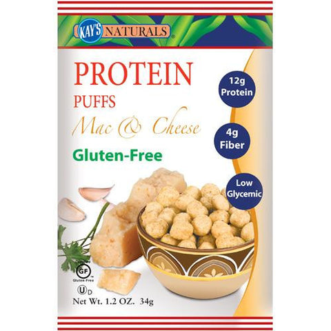 Kay's Naturals Protein Puffs - Mac And Cheese - Case Of 6 - 1.2 Oz